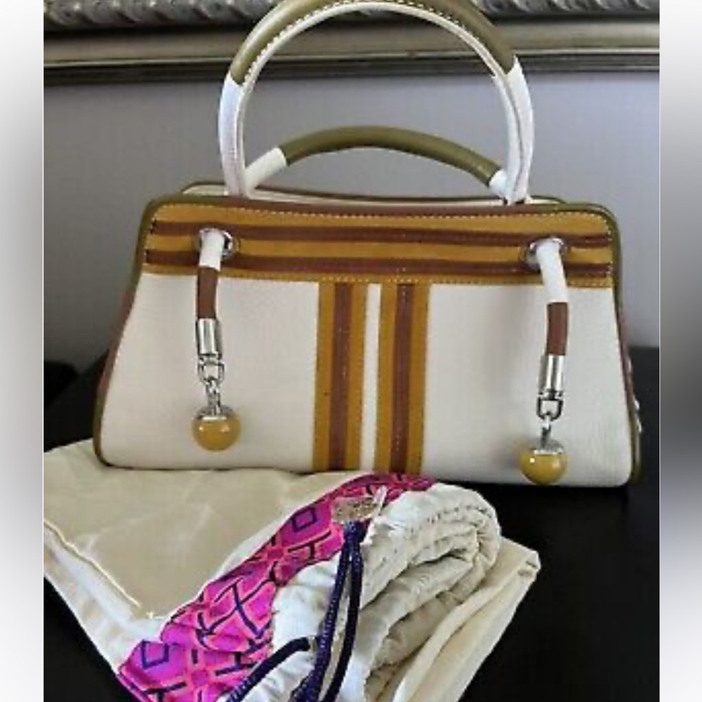 Tory Burch contrast T small satchel